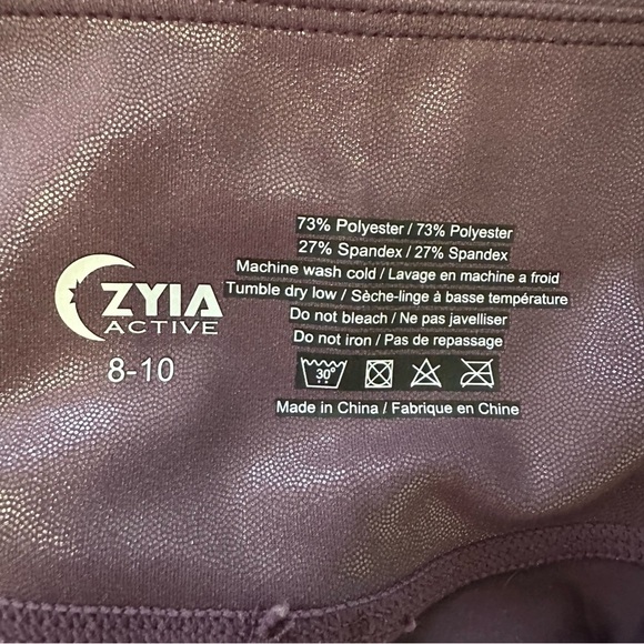 Zyia Active Burgundy Leggings Size 8–10 - Picture 7 of 7